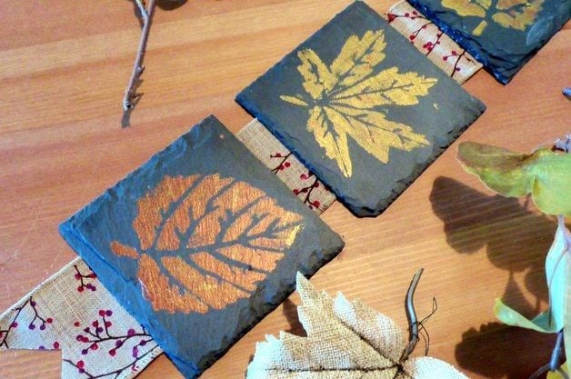 Hojas de otoño decoración del hogar DIY