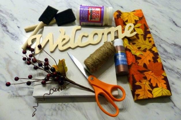 Cartel de bienvenida Fall Craft | Proyectos de bricolaje para el hogar