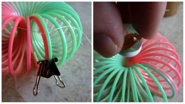 Patio trasero reciclado: estacas para macetas Slinky