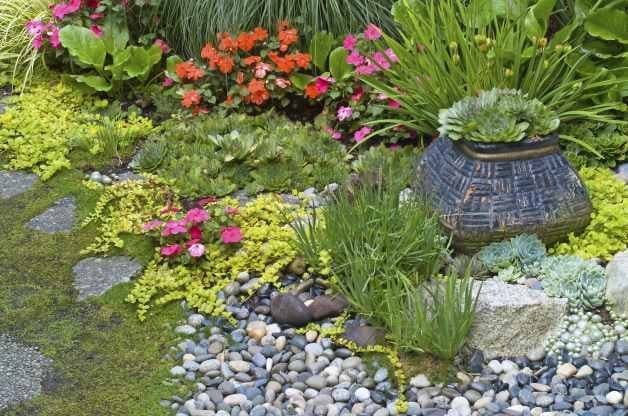 Jardinería de flores | construir un jardín de rocas