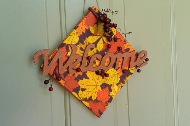 Cartel de bienvenida Fall Craft | Proyectos de bricolaje para el hogar