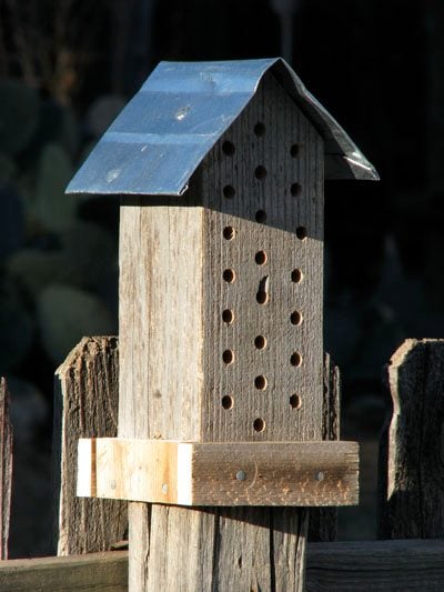 Construye una casa de abejas de huerta rústica